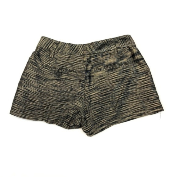 Rag & Bone Silk Black Gold Metallic Shorts - Picture 3 of 4